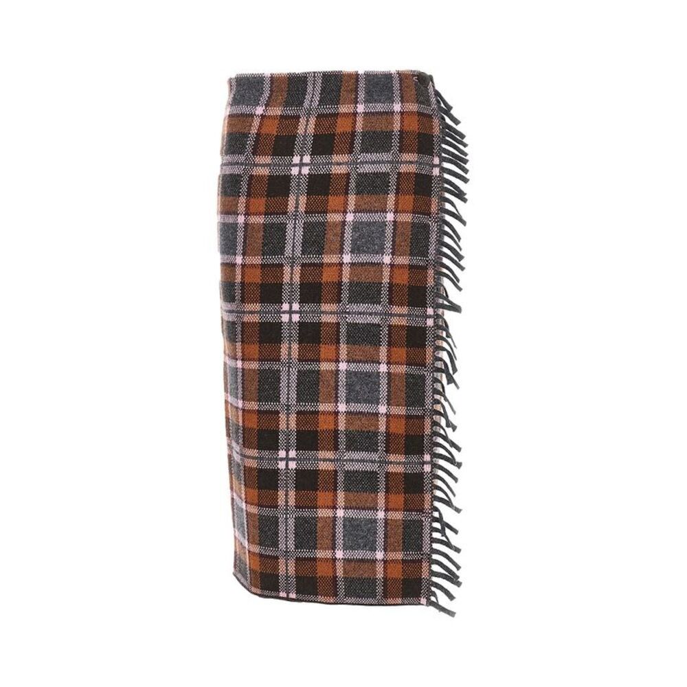 Guest In Residence Women Plaid Wrap Midi Skirt